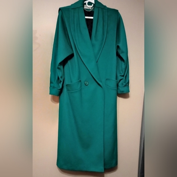 Pristine Vintage Ashley Scott Full-length Wool Trench Coat - Picture 1 of 14